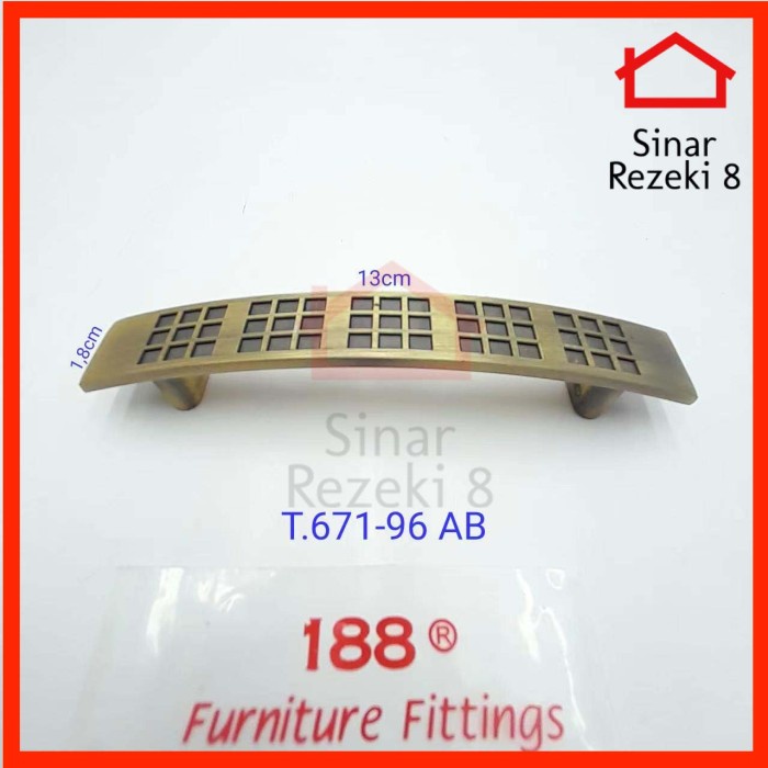 Tarikan Handle Antik 671-96 AB Laci Pintu Lemari Kabinet Klasik Knob