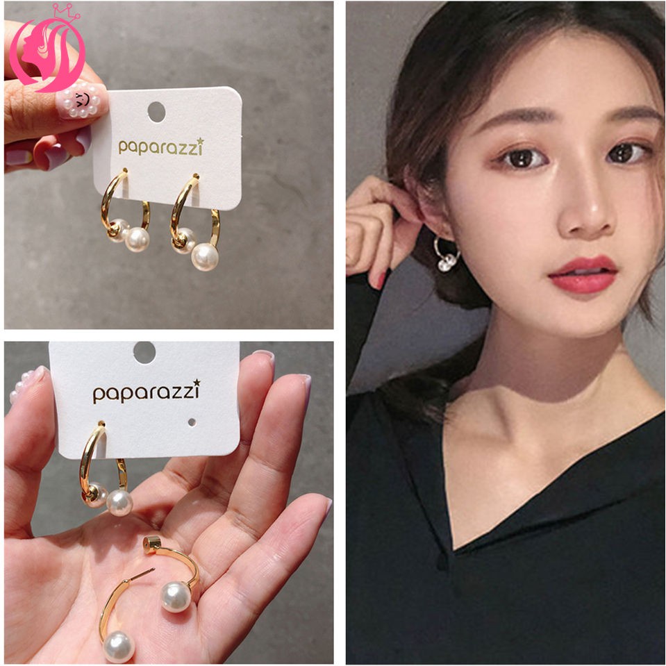  Anting  Tusuk  Model Mutiara  Simpel Gaya Korea untuk Wanita 