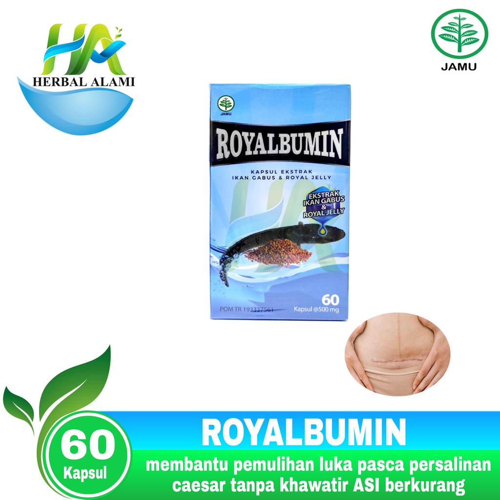 Royalbumin Ekstrak Ikan Gabus &amp; Royal Jelly / Obat Luka Pasca Caesar