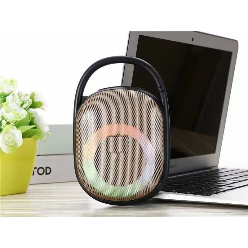 Speaker Bluetooth LED KIMISO CLIP 5 + RGB Portable Speker CLIP5 Wireless TWS 2 in 1