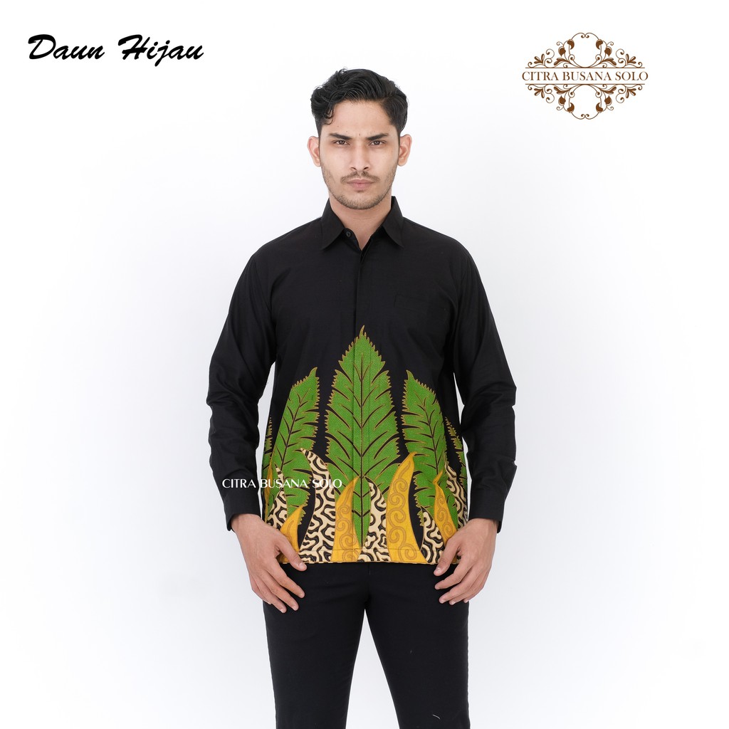 DAUN HIJAU Kemeja Batik Pria Full Furing Regular Fit Bahan Katun Primisima