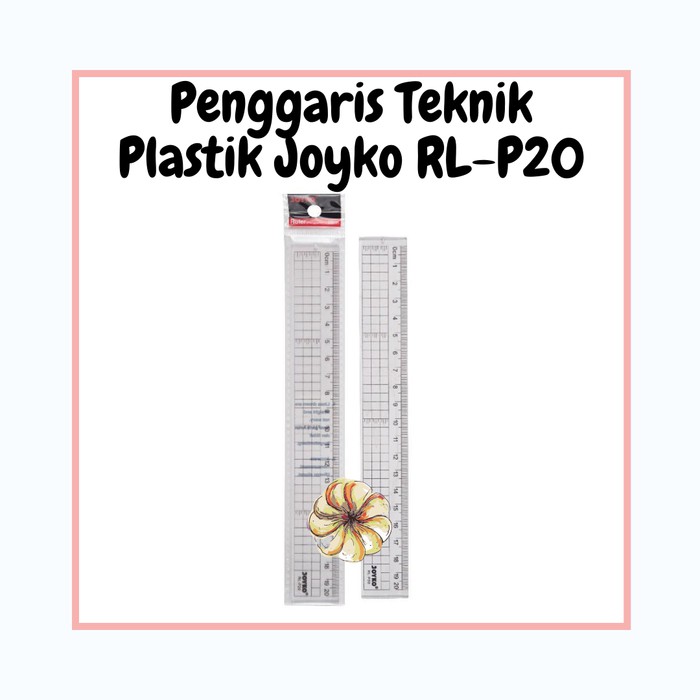 

Penggaris Teknik Plastik Joyko Technical Ruler Mini Kotak Grid RL-P20