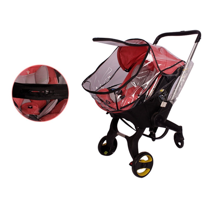 Mary Cover Pelindung Stroller Bayi Anti Air / Angin Transparan