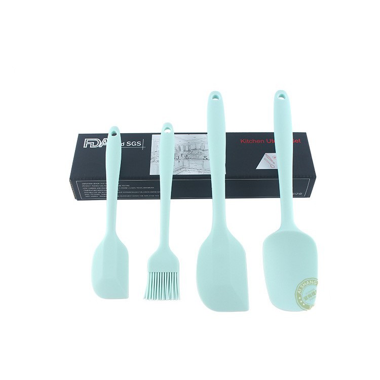 Sutil 1Set isi 4 Pcs Alat Masak Silicone Spatula Silikon Food Grade