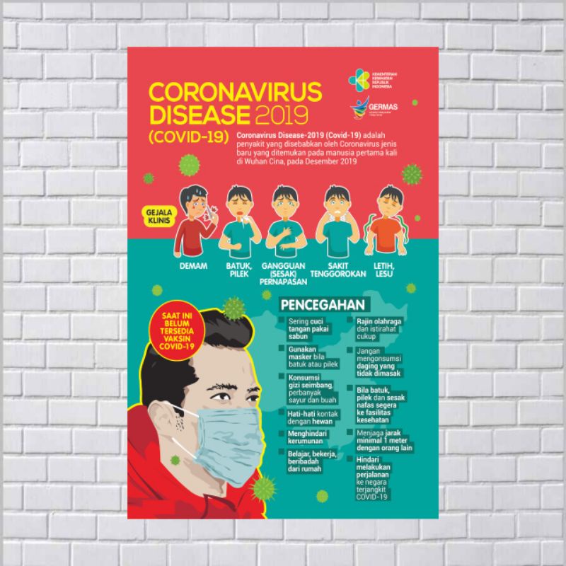 Jual Poster Kesehatan Tentang Coronavirus Disease 19 (COVID-19 ...