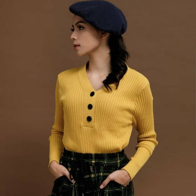 Sweater Rajut BODY FIT K3 Pakaian Rajut Atasan Wanita