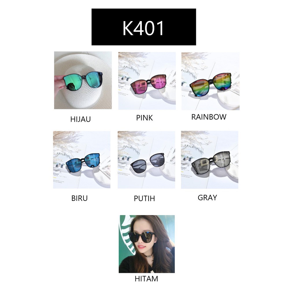 MOGYMOGY K401 Kacamata Hitam Pria Kacamata Matahari Wanita Sunglasses Fashion Korea