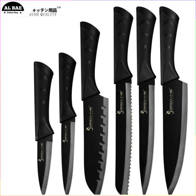 

Sowoll Set Pisau Dapur Kitchen Knives Stainless Steel 6 Pcs - Dsw-058 Mamazira40