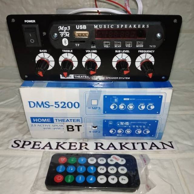 HEMAT Kit powe Active Home Theater 2.1 Channel + MP3 Bluetooth DMS-5200 **