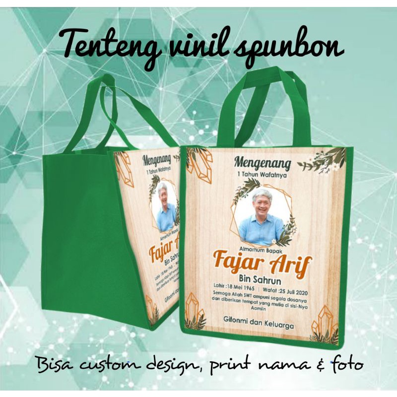 Tas Ultah Custom TENTENG VINIL SPONBUN custom design desain by request (min order 24pcs)