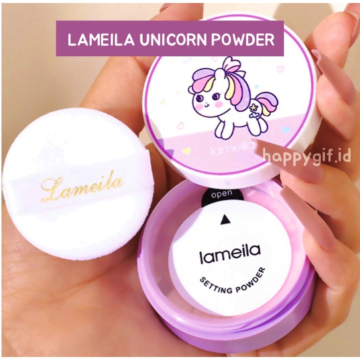 LAMEILA Bedak Unicorn Pengontrol Minyak Wajah Menjadi Lebih Halus Dan Terlihat Sehat Powder LA118