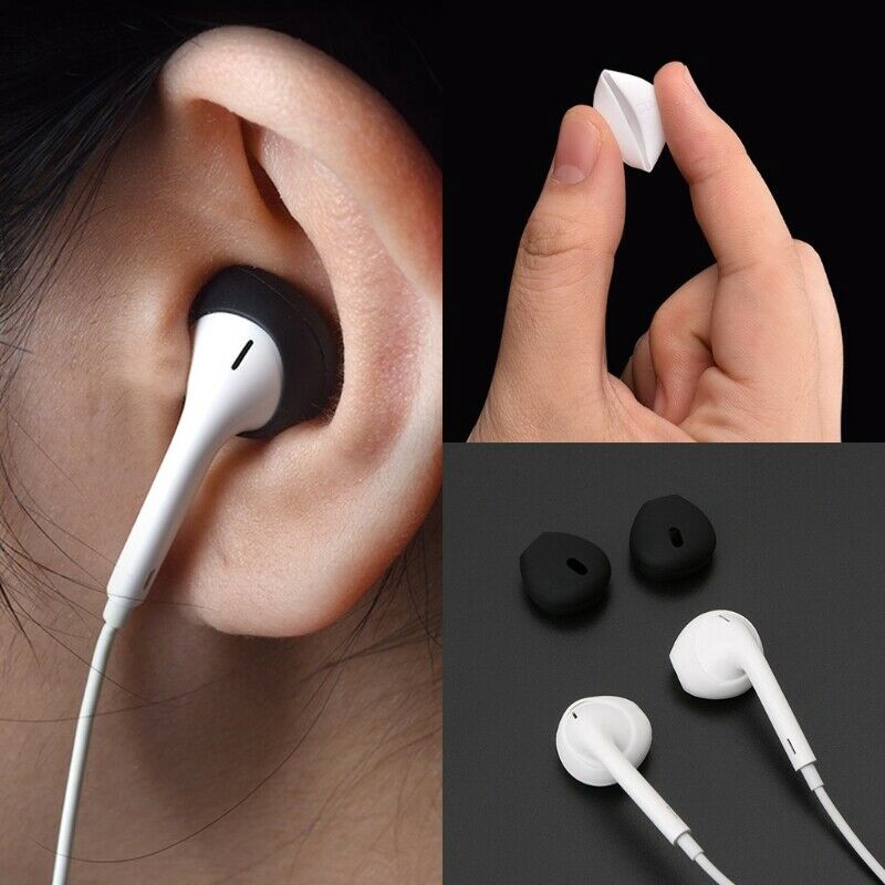 1per4pasang Earbud Eartip Bahan Silikon Tutup Telinga Anti Hilang Untuk Earphone