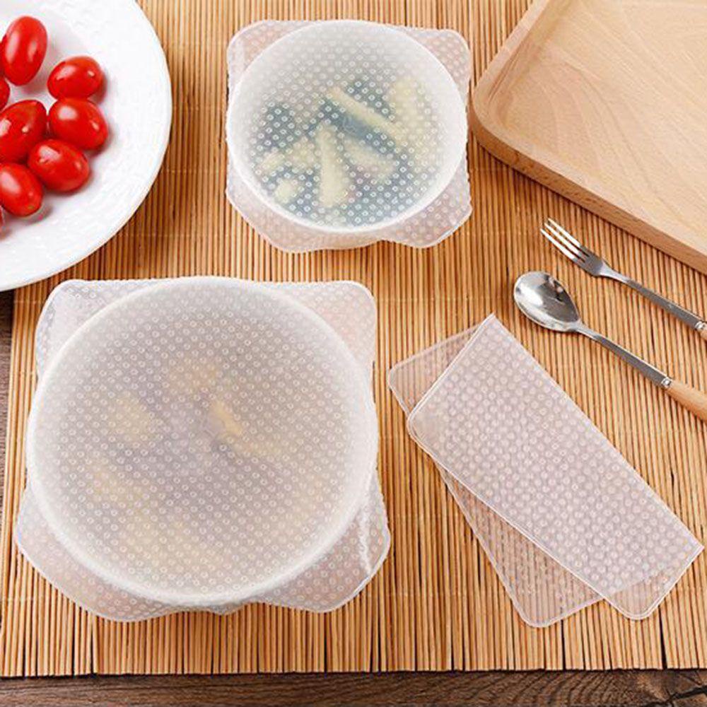 Wonder Tutup Wadah Makanan Bahan Silikon Stretch Transparan Reusable Tahan Lama