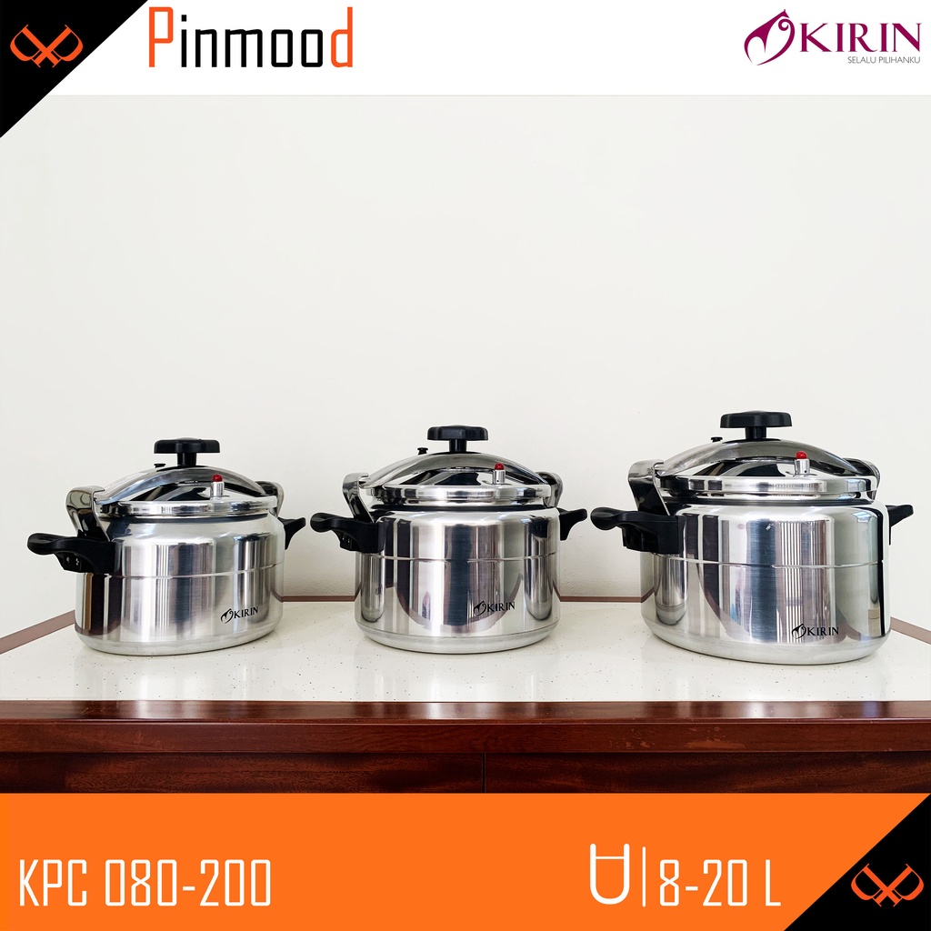 KIRIN PRESTO / PRESSURE COOKER KAPASITAS [ 8 , 10 , 12 , 16 , 20 LITER ] KPC 080-200 PANCI FREE SEAL RING MURAH