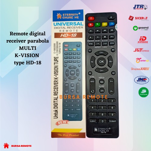 Remot / Remote Digital Receiver Parabola K-Vision HD-18 Bromo C2000 New K1100 K1200 K2000 C1000 / ecer dan grosir