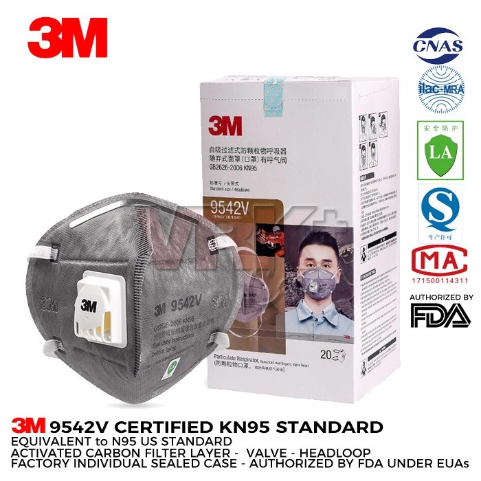 Masker N95 KN95 3M 9542V Headloop