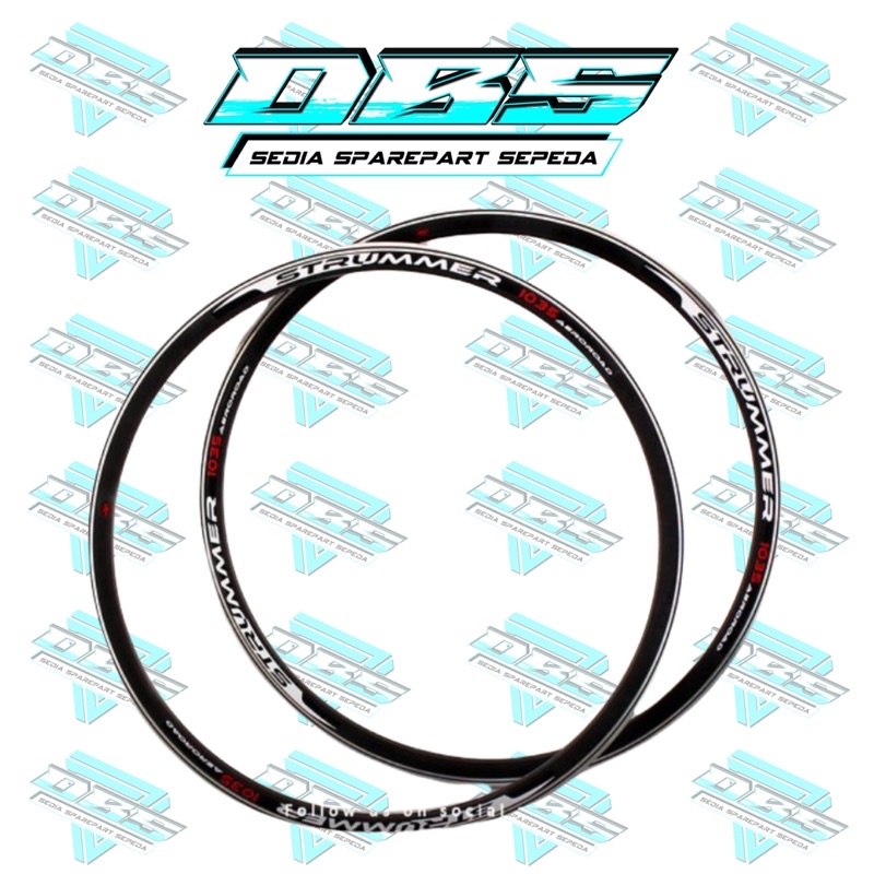 RIMS STRUMMER 700c 32HOLE BLACK WHITE VELG 700
