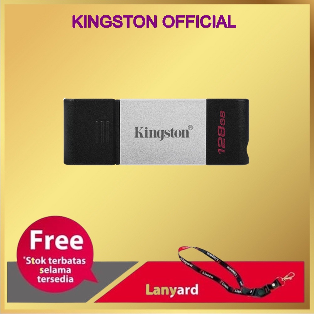 Kingston FlashDisk Data Traveler DT80 OTG 128GB USB-C Drive 128 GB