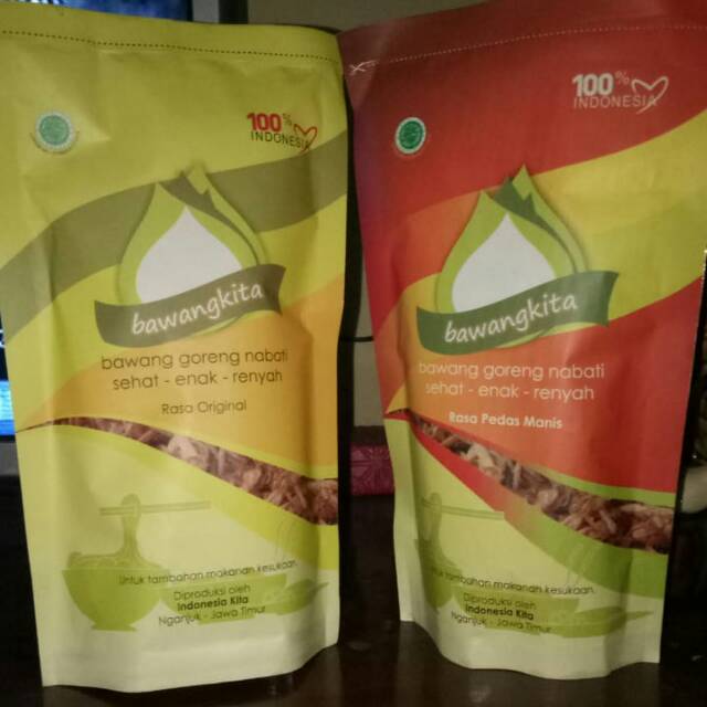 

Bawang kita (bawang goreng nabati sehat, enak, renyah dan halal)