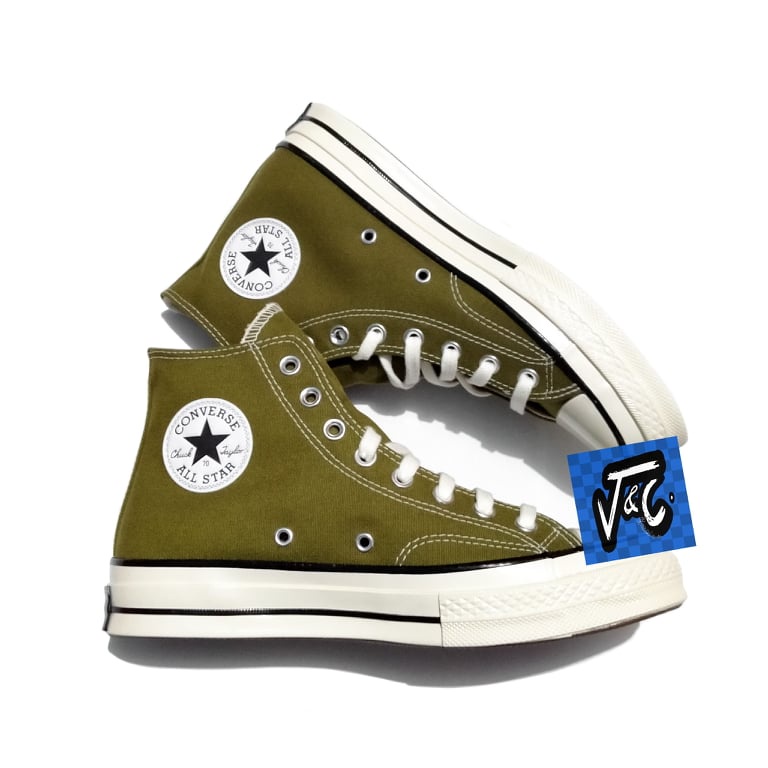 Sepatu Converse Chuck 70 70s Recycled Canvas Dark Moss Olive Hi Murah