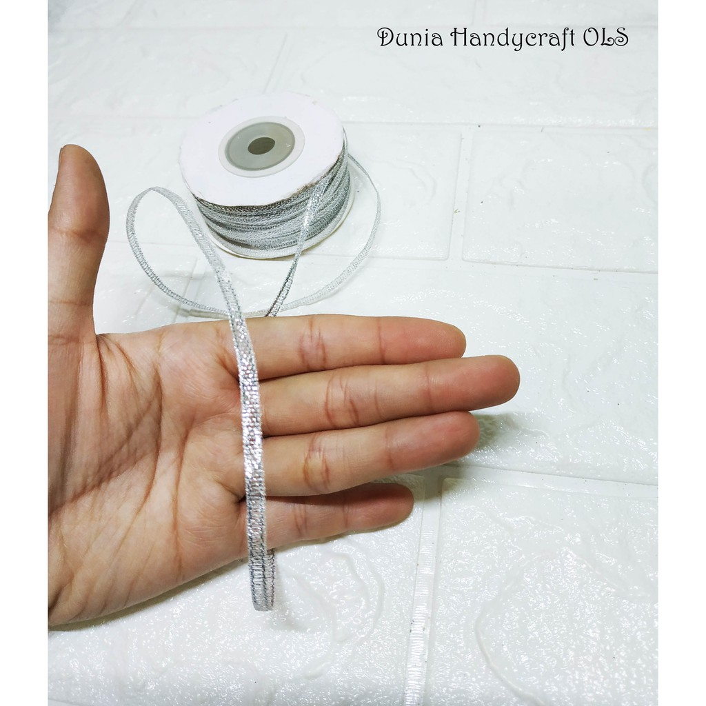 Pita Silver 1/8 inch Pita Perak DIY Bahan Kerajinan Tangan Handycraft