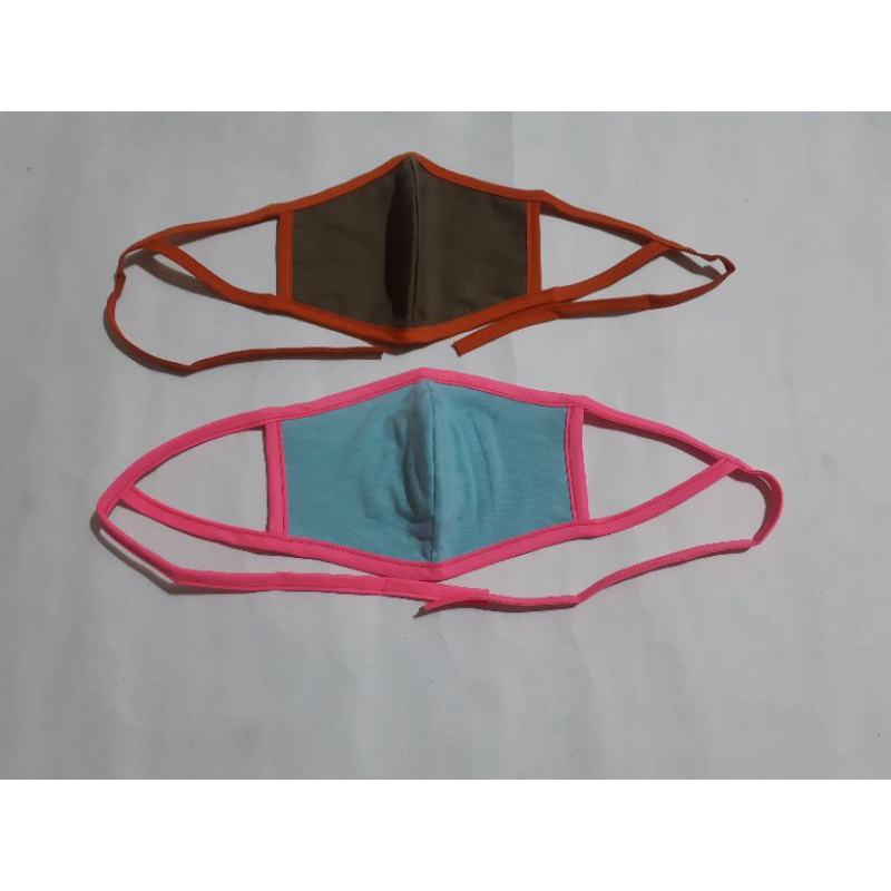 MASKER KAIN WARNA TALI PANJANG  3 PLY / EARLOOP DEWASA PRIA DAN WANITA ISI 12 PCS (RANDOM)