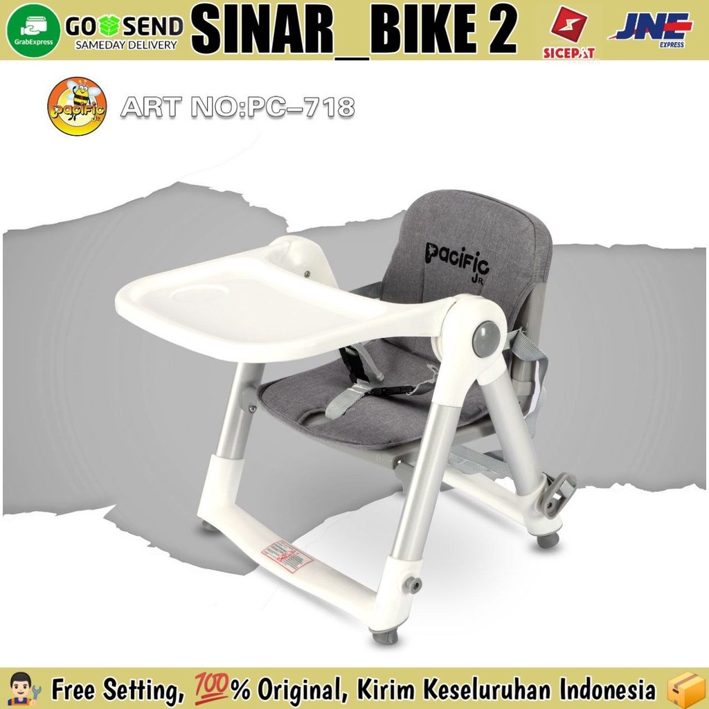 Kursi Makan Bayi PACIFIC PC 718 Folding Dining Booster Baby Chair Bisa Dilipat FREE Tas Kecil