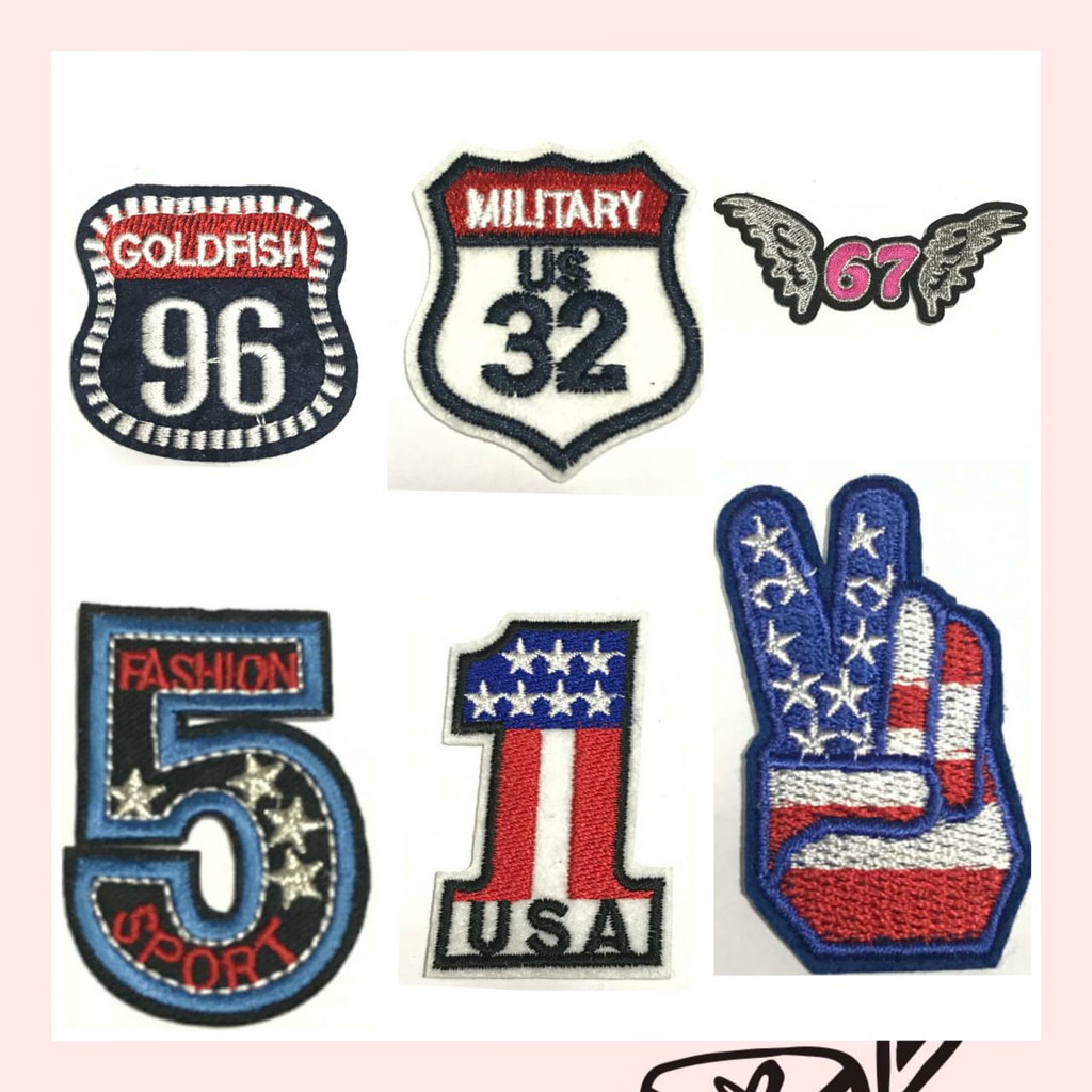 PATCH BORDIR NUMBER | EMBLEM BORDIR ANGKA