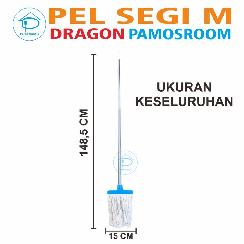 Pel lantai gagang panjang / pel lantai bisa refill