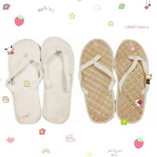 HOME SLIPPERS SANDAL RUMAH RAJUTAN SIZE 42