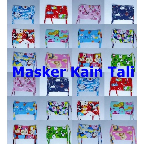 SRS (COD YES) [MKH01] Masker Kain Hijab Karakter Murah Meriah - Motif Random / Masker Hijab Tali