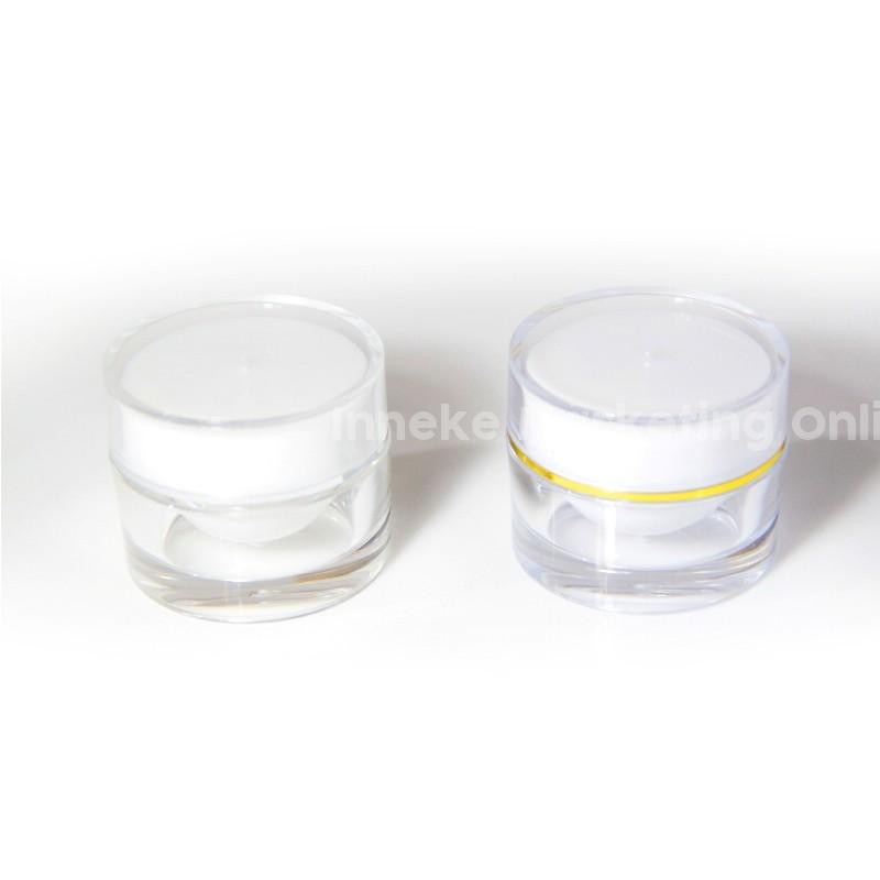 POT ACRYLIC 10gr Putih Bening/POT AKRILIK/POT KOSMETIK/POT CREAM/POT KRIM/WADAH CREAM