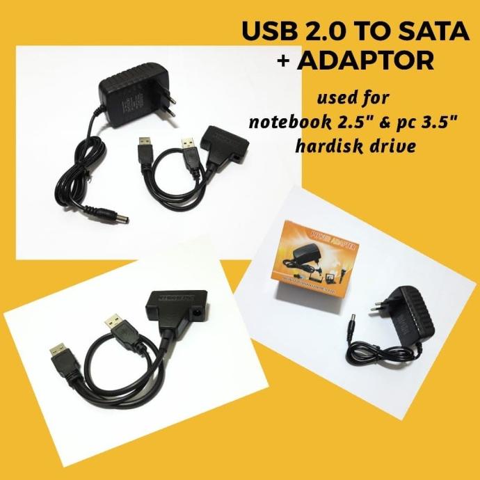 >>>>>] Kabel USB 2.0 Cabang to Sata + adaptor 12V 2A