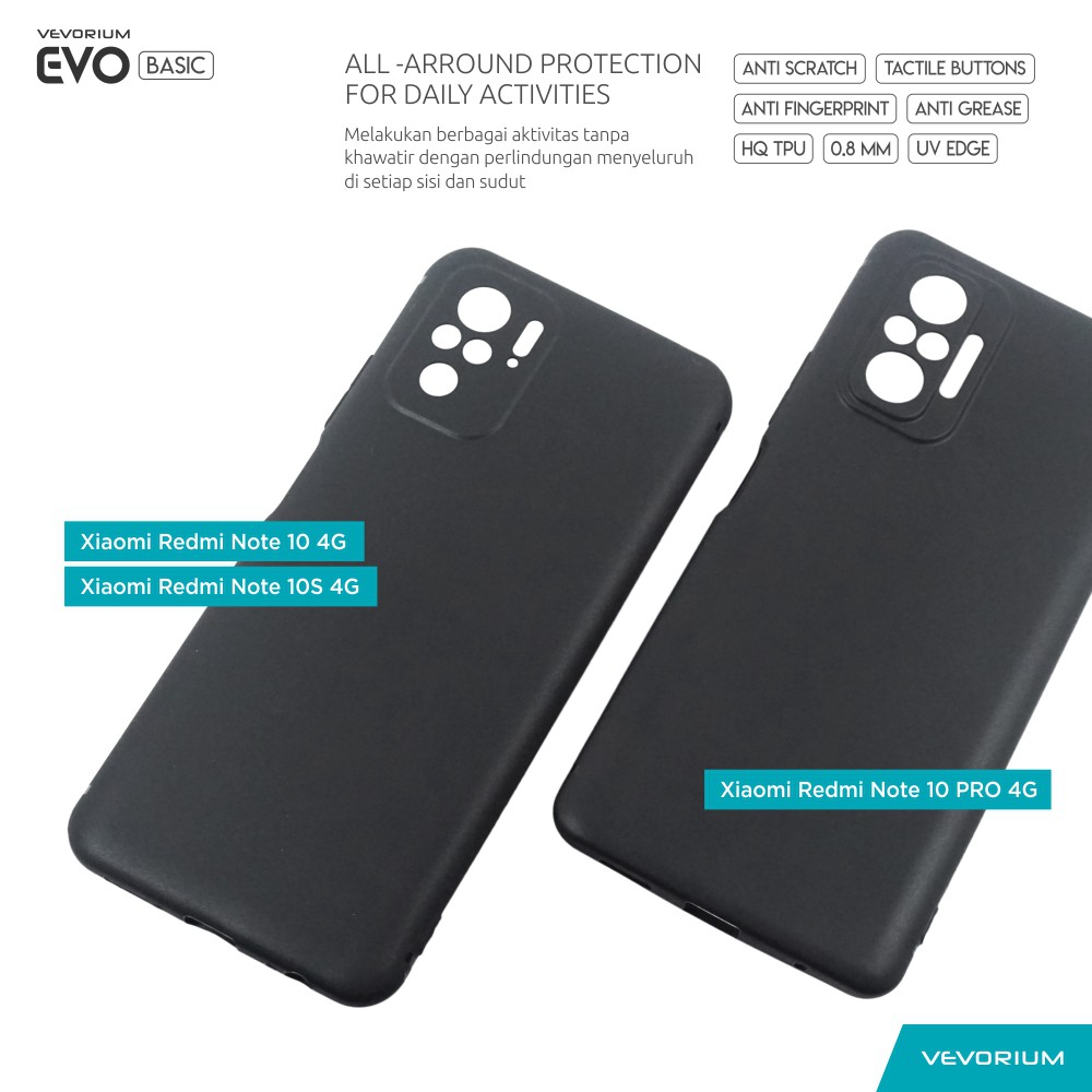 VEVORIUM EVO BASIC Xiaomi Redmi Note 10 4G 10S 4G 10 PRO 4G Soft Case Softcase