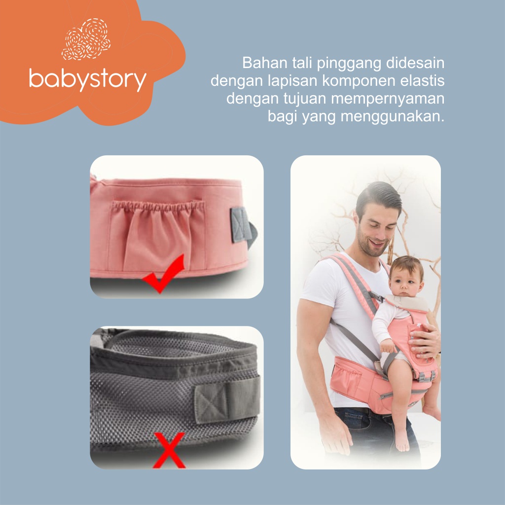 Hipseat Aiebao 11 in 1 multifunction 6634 Original casual hipseat gendongan bayi baby carrier