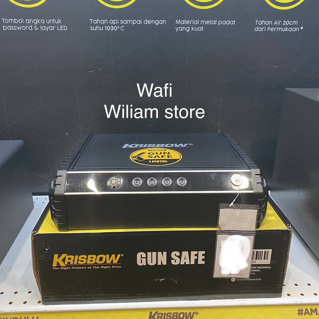 Krisbow Hand gun box pistol case gun safe / krisbow kotak senapan pistol / krisbow tempat senapan Ai