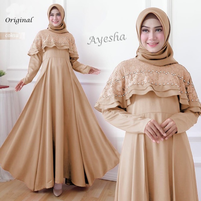 GAMIS PESTA MEWAH AYESHA / BAJU PESTA AKAD NIKAH