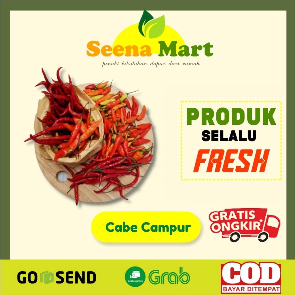 

Aneka Cabe Campur Cabe Merah Keriting Rawit Setan Pedas 250 gr