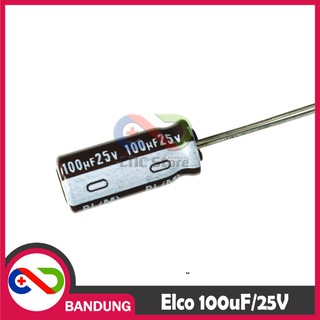 CAPACITOR ELECTROLYTIC ELCO KAPASITOR ELEKTROLIT ELKO 100UF 100U