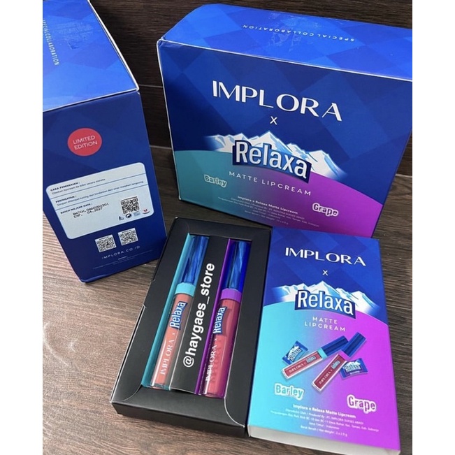 Implora x Relaxa Matte Lipcream Barley Grape (Limited Edition)