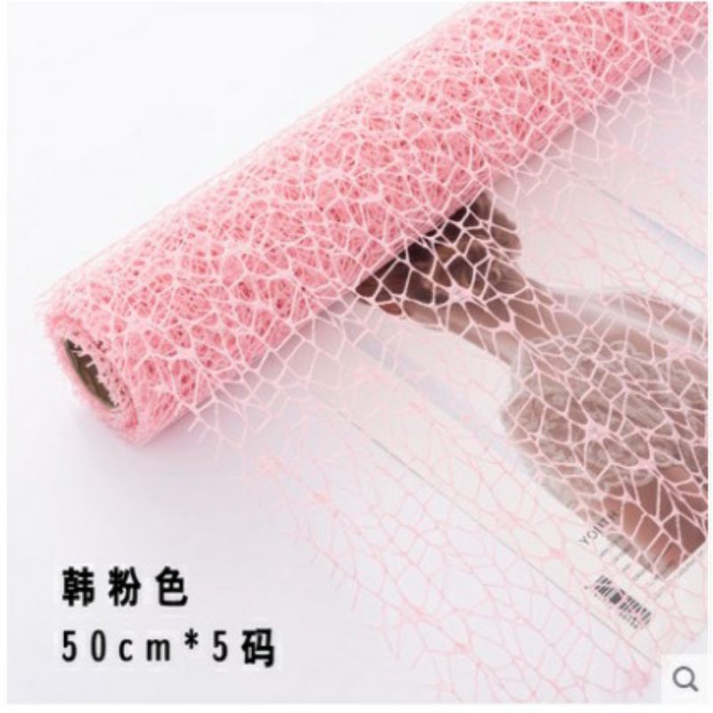 50x50Flower Mesh Korean Jaring Besar / Polynet / Outer Flower Wrapping / Bungkus Bunga / Buket Bunga