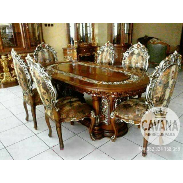 Kursi meja Makan Ukir , jati Furniture ,mebel jepara