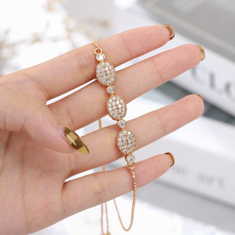 ✅COD Gelang Tangan tatinaium anti karat Rantai Simple Mewah Ala Korea Untuk Wanita perhiasan emas D407