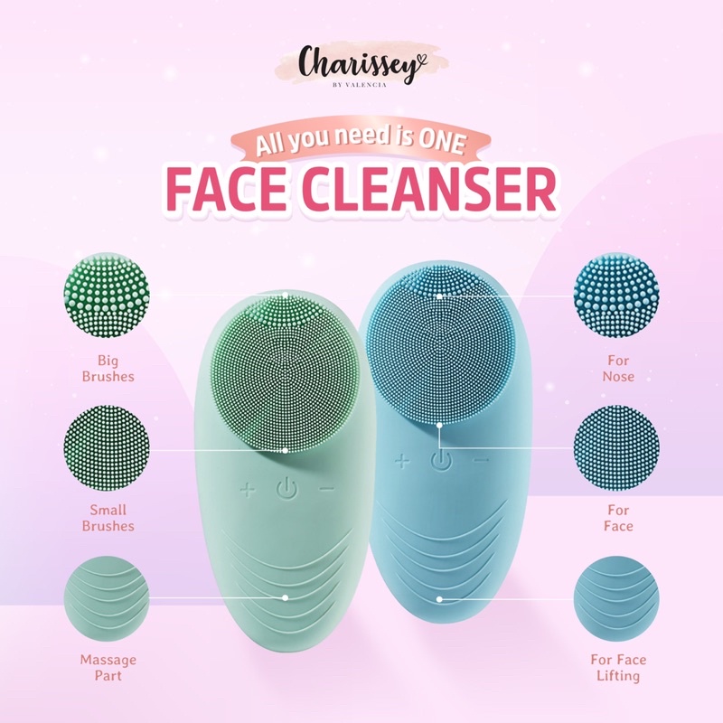 Face Cleanser Charissey / alat pencuci muka bersih / mengangkat sel kulit mati