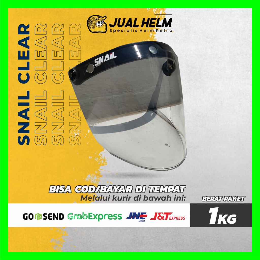 Snail Visor Retro Open Clear / Kaca Bogo
