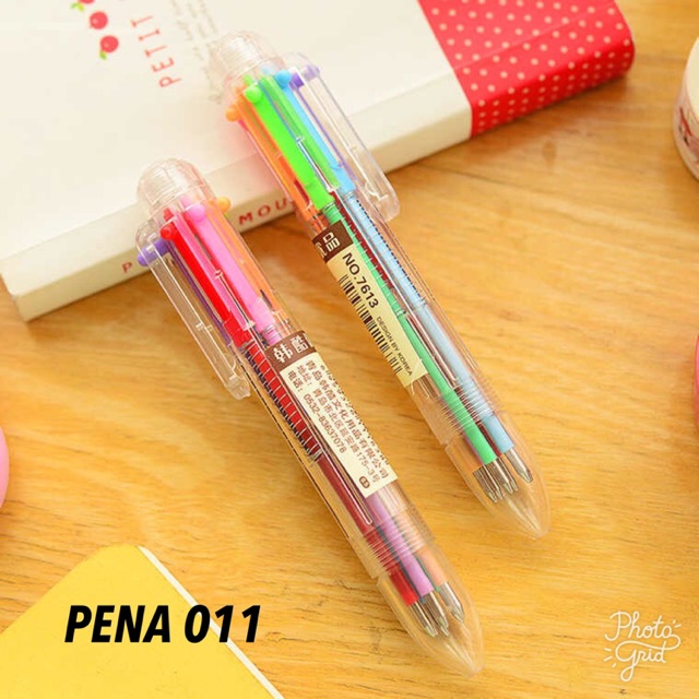 

PENA 011 | PENA LOLIPOP BULAT | PENA 6 WARNA | PENA MEKANIK GEMPENG