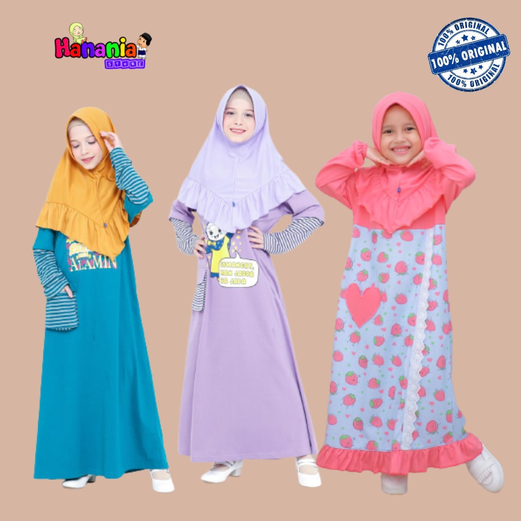 BAJU PAKAIAN GAMIS ANAK REMAJA MUSLIM TERBARU 2020 LUCU BAHAN KAOS BRANDED PREMIUM RAGGAKIDS RG 15