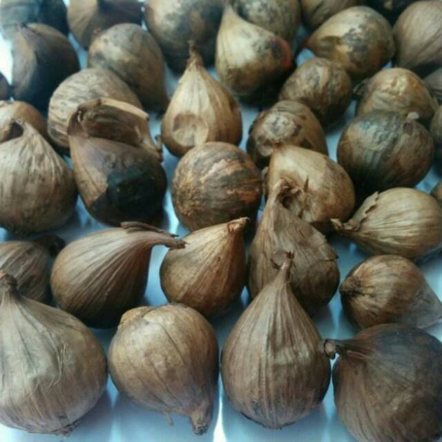 

BAWANG PUTIH TUNGGAL / BAWANG LANANG / BLACK GARLIC + BAWANG HITAM TUNGGAL 50 gram