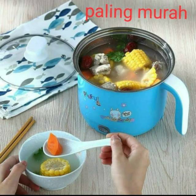 panci elektrik multifungsi / mug elektrik multifungsi /cooking pot 18cm