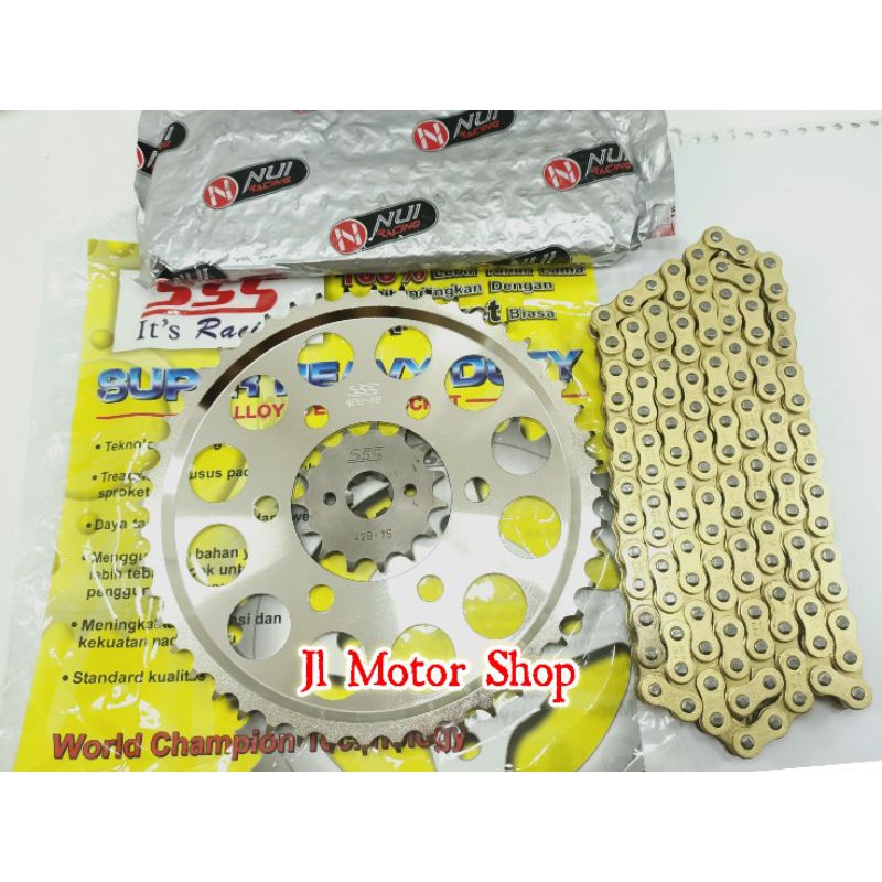 GIR Gear Set GearSet Sss 428 CAMPURAN DEPAN BELAKANG BEDA MOTOR MIX GEAR SSS REQ